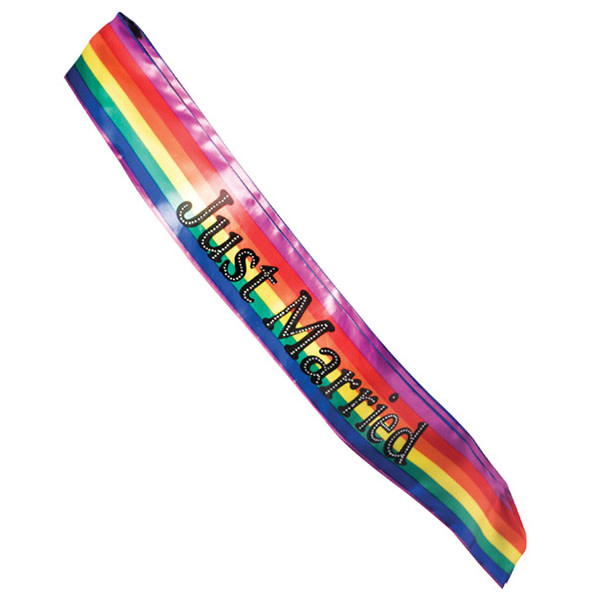 Forum Novelties Rainbow Just Married Sash