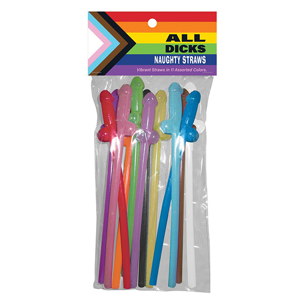 Kheper Games Dicky Sipping Straws: All Dicks Pride Progress Colours