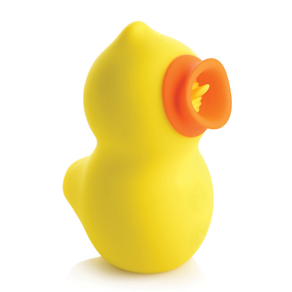 XR Brands Shegasm: Sucky Ducky Deluxe Clitoral Stimulator (Yellow)