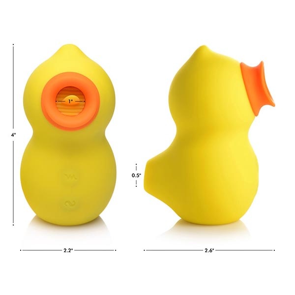 XR Brands Shegasm: Sucky Ducky Deluxe Clitoral Stimulator (Yellow)