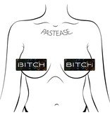 Pastease Brand Pastease Shattered Glass BITCH Bar Nipple Pasties