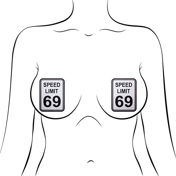 Pastease Brand Pastease Speed Limit 69 Nipple Pasties