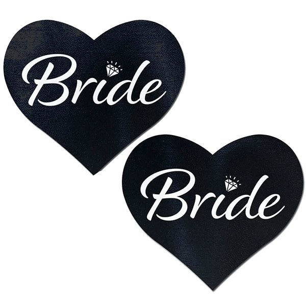 Pastease Brand Pastease Bride Black Heart Nipple Pasties