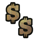 Pastease Brand Pastease Gold Glitter Dollar Sign Nipple Pasties