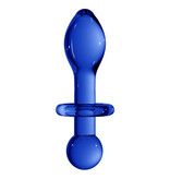 Shots America Toys Chrystalino Rocker Glass Butt Plug (Blue)