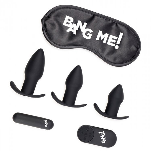 XR Brands Bang! Backdoor Adventure Remote 3 Piece Plug Vibe Kit (Black)