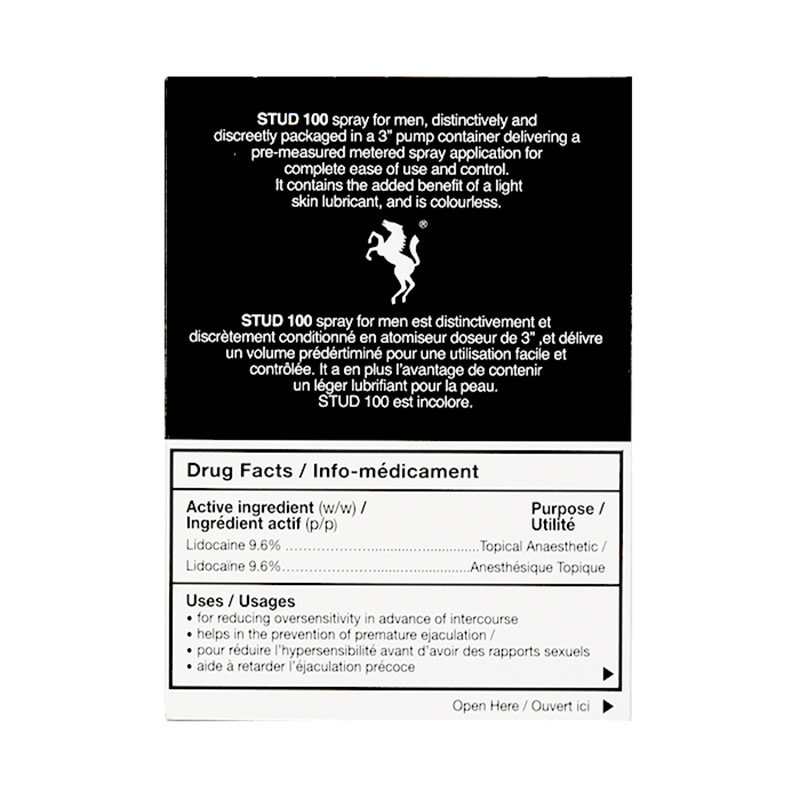 BMS Enterprises Stud 100 Delay Spray 0.4 oz (12 ml) (Lidocaine 9.6%)