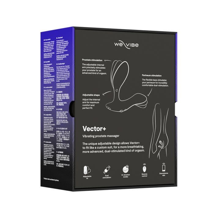 We-Vibe International We-Vibe Vector+ Vibrating Prostate Massager (Charcoal Black)
