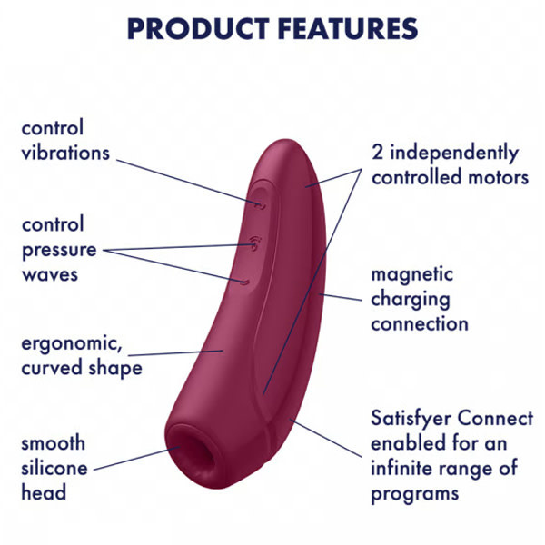 Satisfyer Satisfyer Curvy 1+ Air Pulse Stimulator (Red)