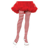 Leg Avenue Leg Avenue Red & White Striped Pantyhose