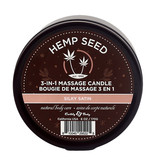 Earthly Body Hemp Seed 3-in-1 Holiday Massage Candle (Silky Satin) 6 oz (170 g)