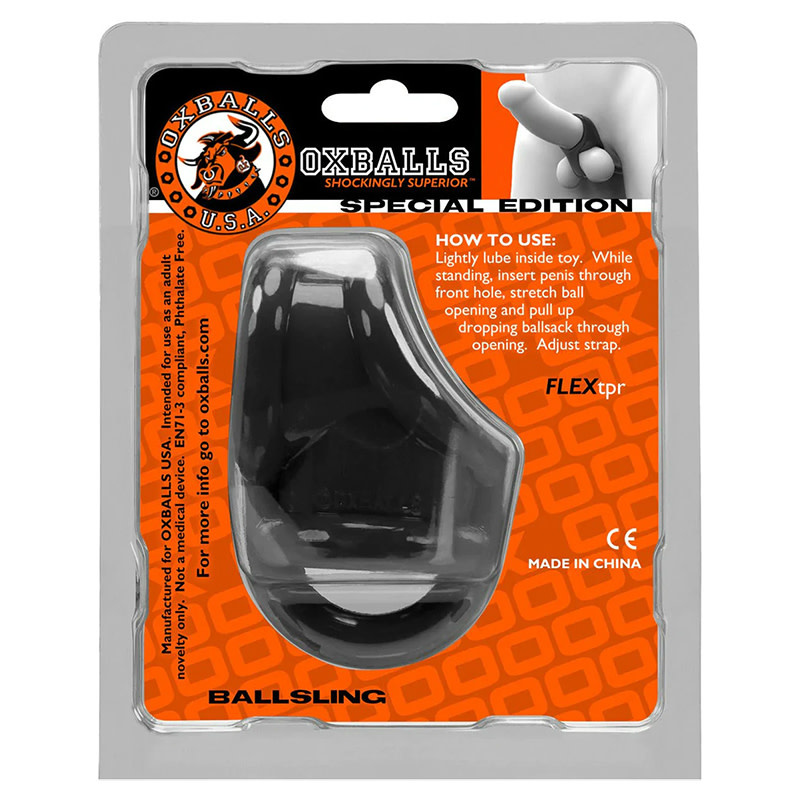 Oxballs U.S.A. Oxballs: Ballsling Ballsplitter Ring (Black)