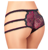 Cherry Wear Lace Panty with Floral Design (Pink) One Size