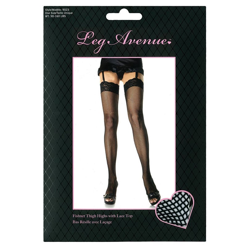 Leg Avenue Leg Avenue Fishnet Thigh Highs with Lace Top