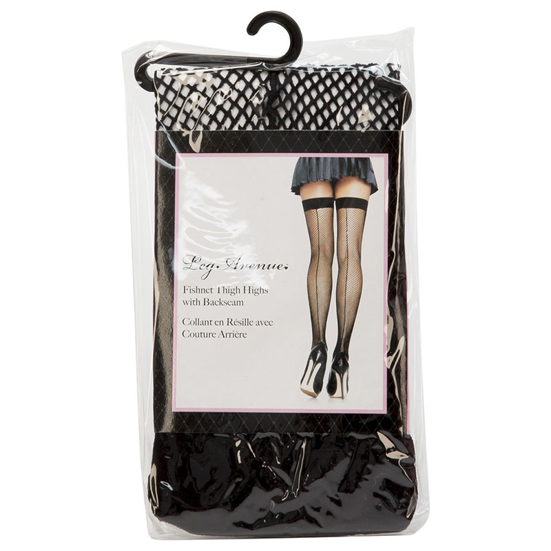 BMS Enterprises Leg Avenue Fishnet Thigh Highs with Backseam
