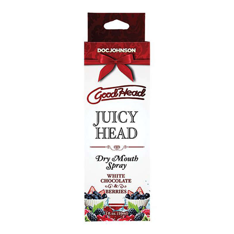 Doc Johnson Toys GoodHead Juicy Head Dry Mouth Spray 2 oz (White Chocolate & Berries)