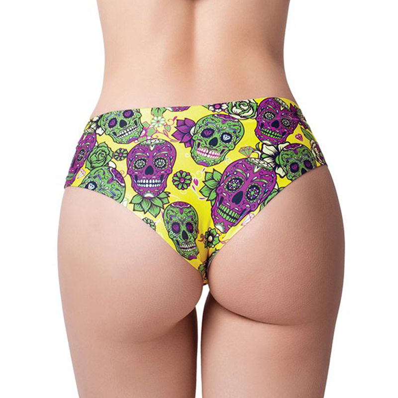 Memème Fashion Skulls Lovers Muertos Printed Brief