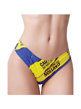 Memème Fashion Urban Geeks Caution Printed Thong