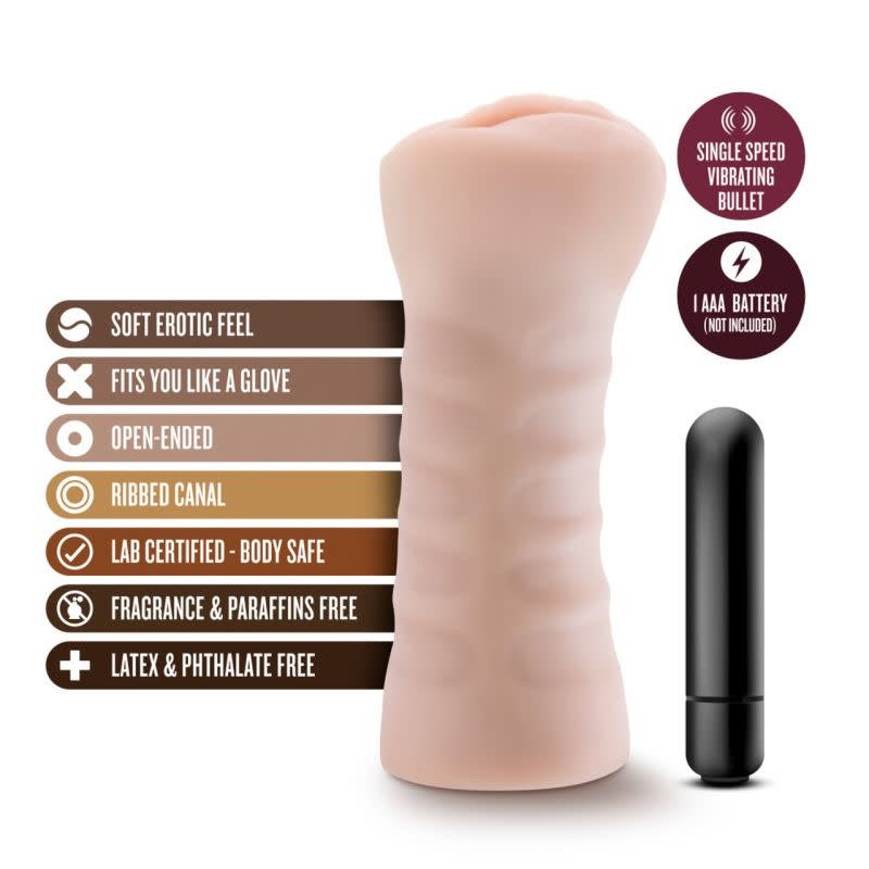 Blush Novelties M for Men: Ashley Vibrating Pussy Stroker