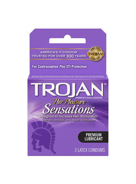 Trojan Condoms Trojan Her Pleasure Sensations Condoms 3 Pack