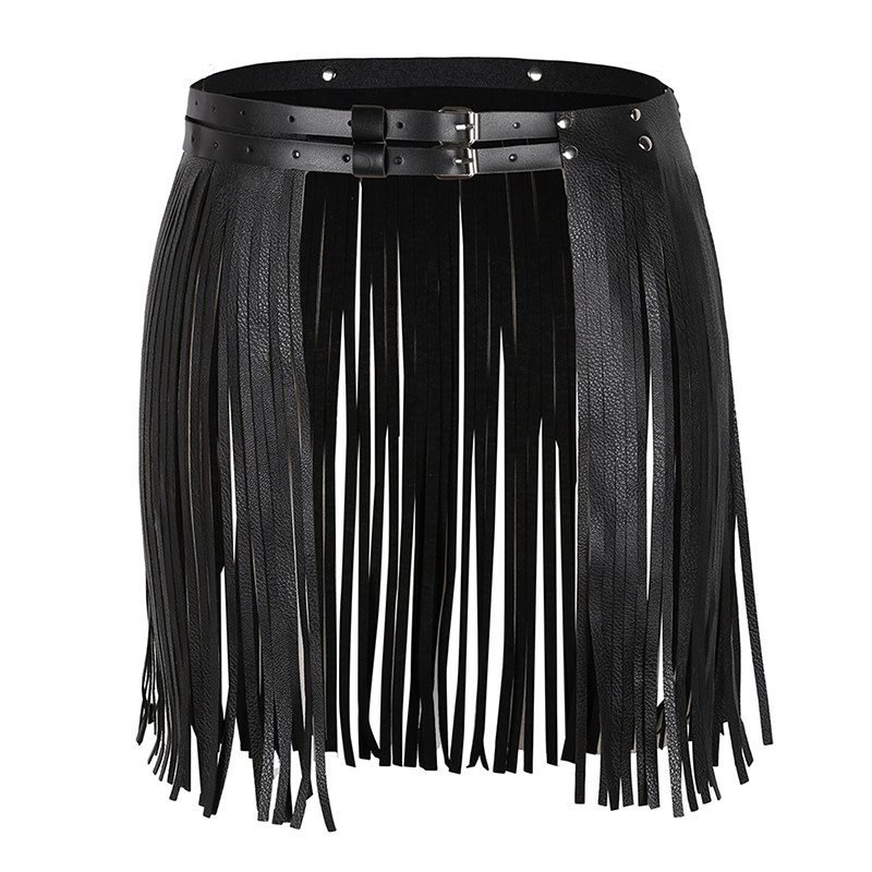 Premium Products Sexy Fringe Tassel Skirt (Black)