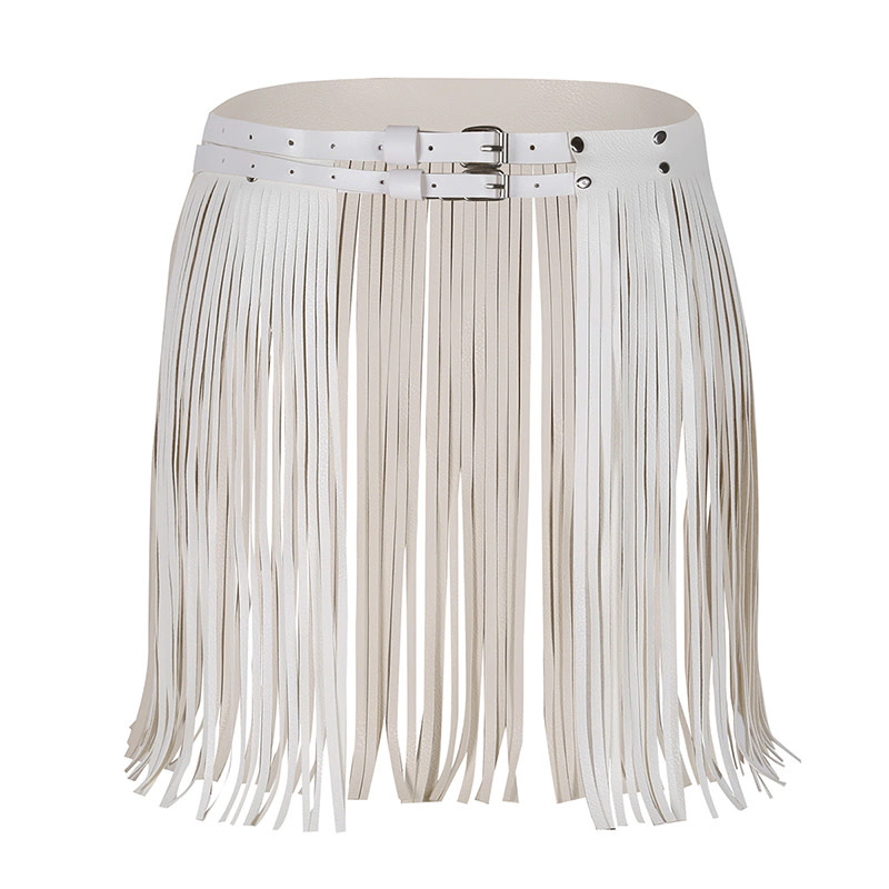 Premium Products Sexy Fringe Tassel Skirt (White)