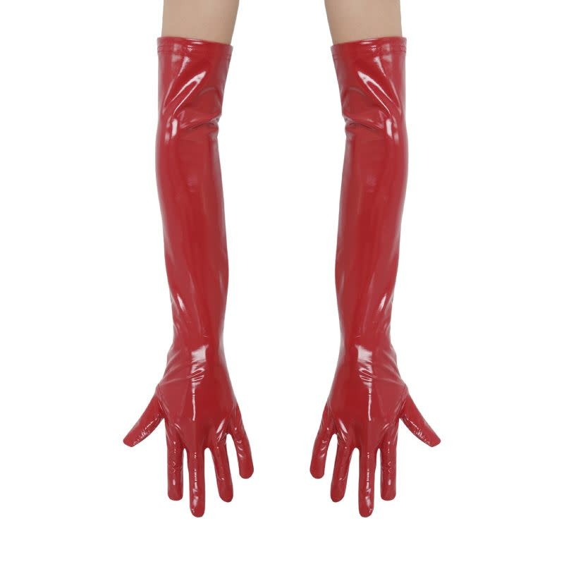 Premium Products Patent Leather Gloves (Red)