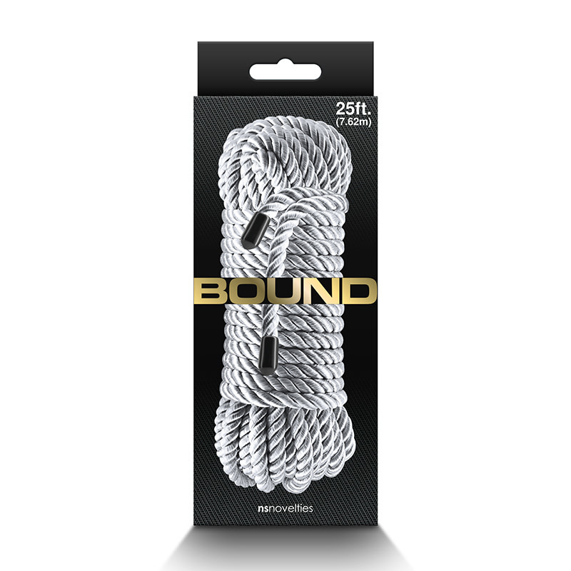 NS Novelties Bound Rope 25 ft (Silver)
