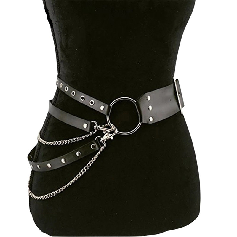 Premium Products Bonilla Strappy Chain Belt (Black)