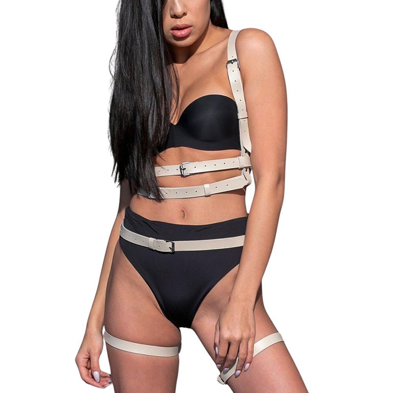 Premium Products Ciara Chest & Hip Harness Set (White)