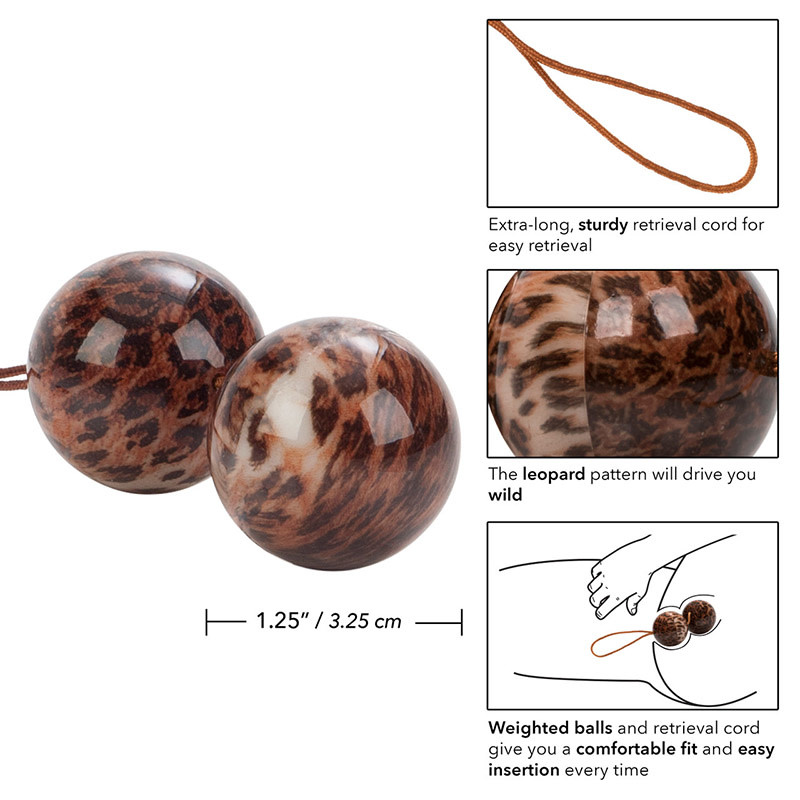 Cal Exotics Leopard Duotone Orgasm Balls