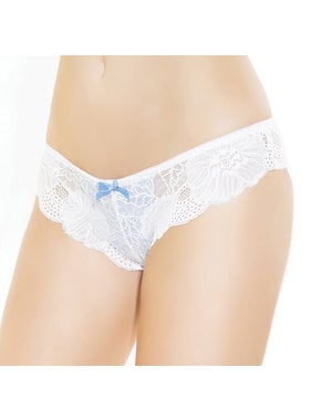 Coquette International Lingerie Stretch Lace and Satin Finish Knit High Cut Panty