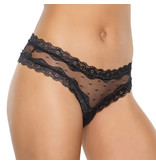 Coquette International Lingerie Dot Mesh Crotchless Panty