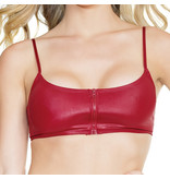 Coquette International Lingerie Matte Wetlook Bralette (Red)