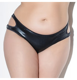 Coquette International Lingerie Black Wetlook Crotchless Panty