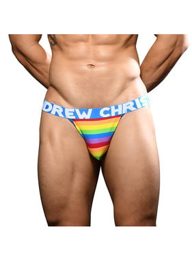 Andrew Christian Menswear Pride Stripe Jock w/ Almost Naked