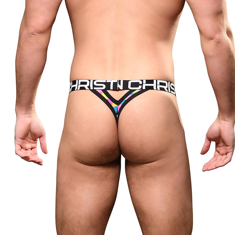 Andrew Christian Menswear Angles Y-Back Thong w/ Almost Naked