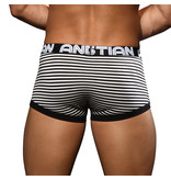 Andrew Christian Menswear Fly Stripe Boxer w/ Almost Naked (Black/White)