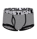 Andrew Christian Menswear Fly Stripe Boxer w/ Almost Naked (Black/White)