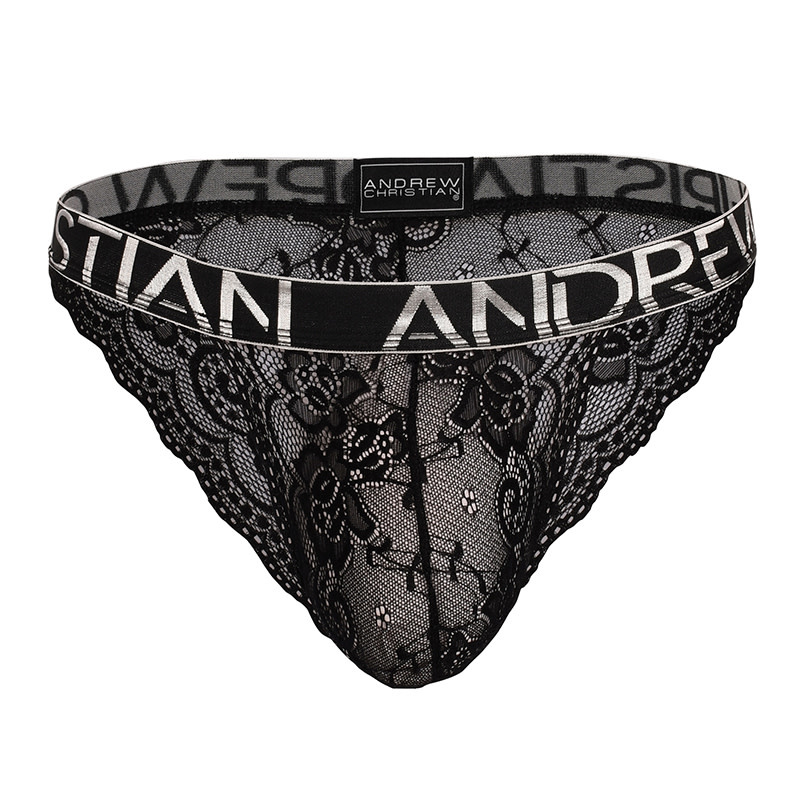 Andrew Christian Menswear UNLEASHED Lace Brief w/ Almost Naked