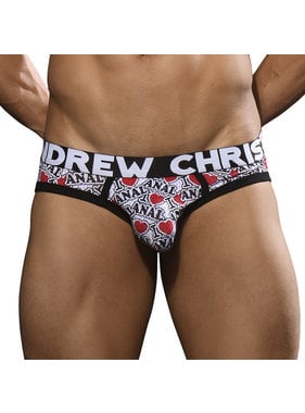 Andrew Christian Menswear I Love Anal Mesh Brief w/ Almost Naked