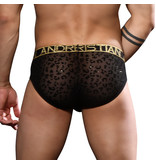 Andrew Christian Menswear Sparkle Sheer Leopard Brief w/ Almost Naked