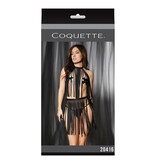 Coquette International Lingerie Fringe Halter Harness and Skirt