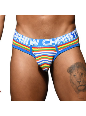 Andrew Christian Menswear Bright Stripe Brief w/ Almost Naked