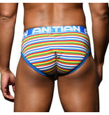 Andrew Christian Menswear Bright Stripe Brief w/ Almost Naked