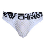 Andrew Christian Menswear White Mesh Thong w/ Almost Naked