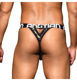Andrew Christian Menswear Progress Pride Star Y-Back Thong w/ Almost Naked (Extra Small)