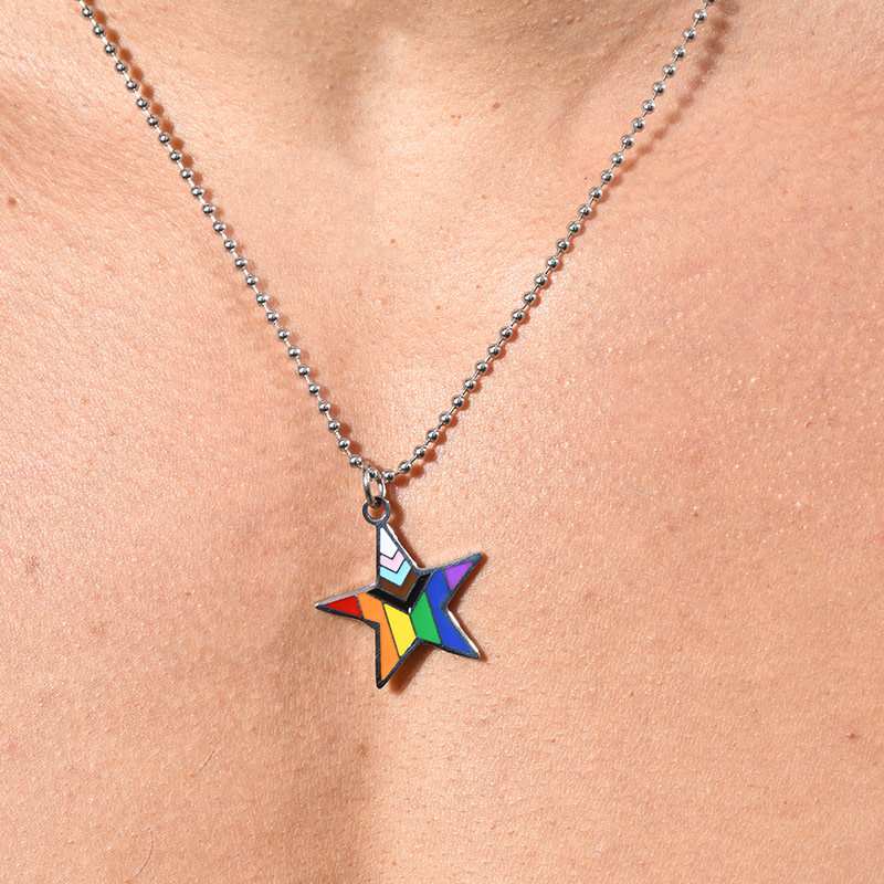 Andrew Christian Menswear Progress Pride Star Necklace