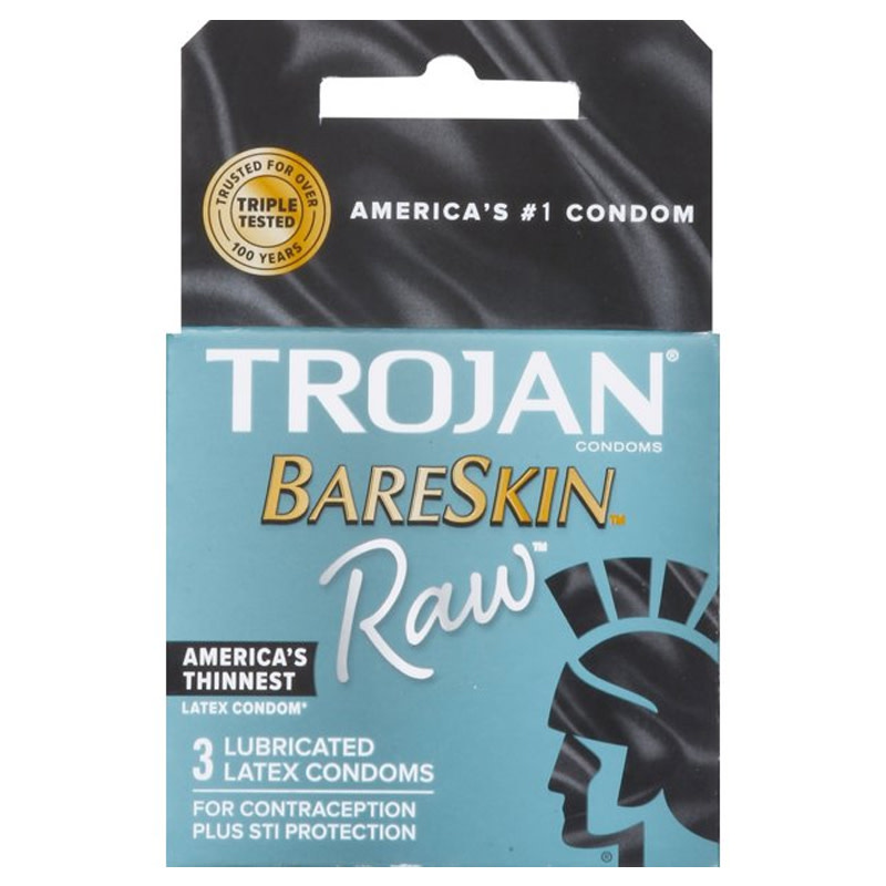 Trojan Condoms Trojan Bareskin Raw Condoms 3 Pack
