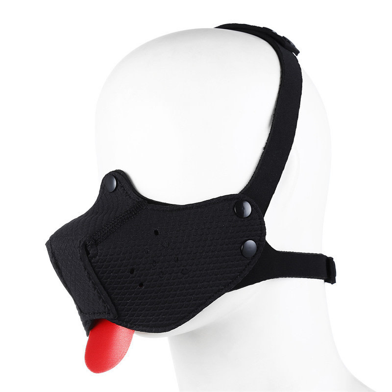 Premium Products Puppy Half Mask with Tongue (Black)